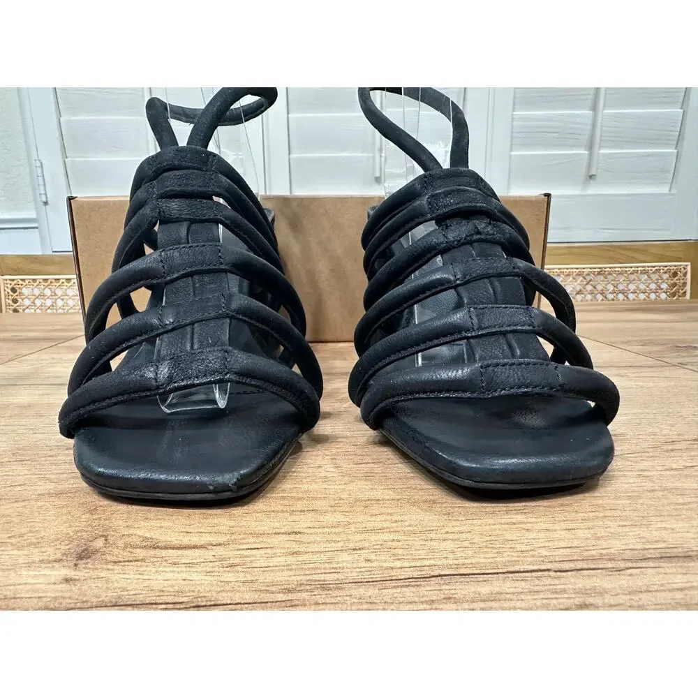 Free People Black Strappy Block Heel Sandals - Picture 8 of 14